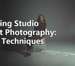 photo shoot of girl in studio
