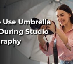 umbrella light behind girl