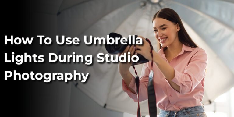 umbrella light behind girl