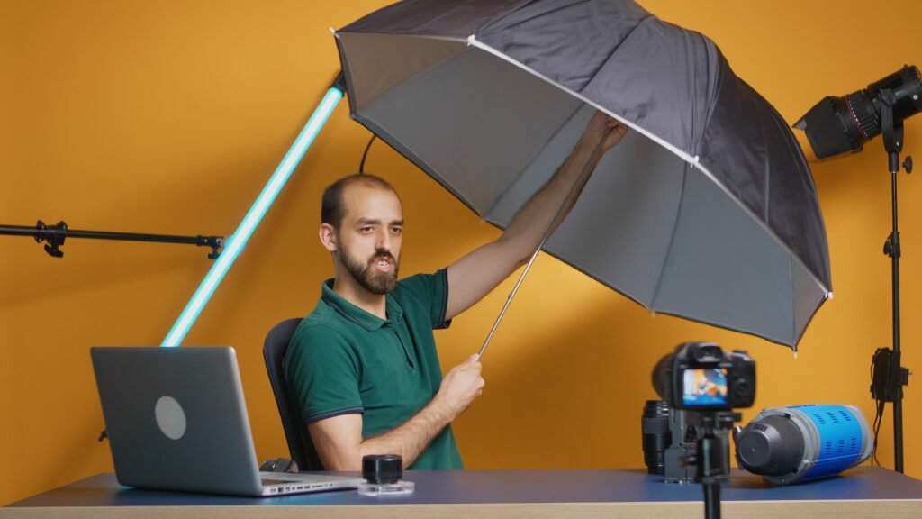 umbrella in studio