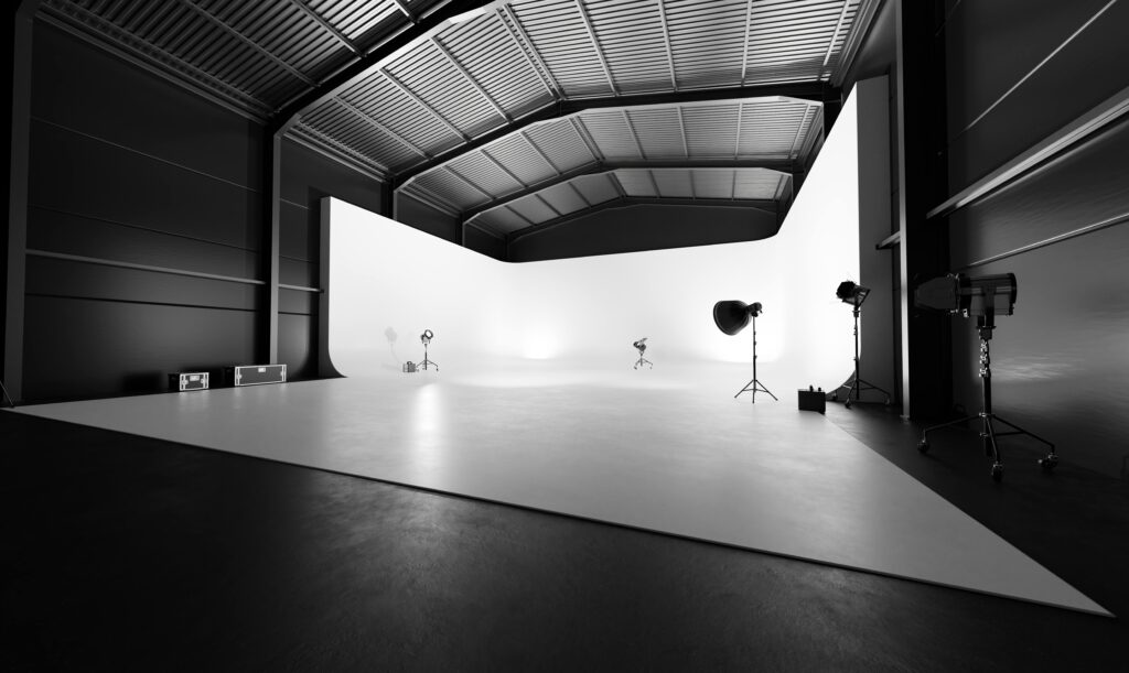 studio hall with light