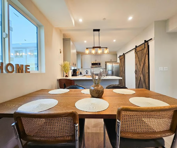modern dining area